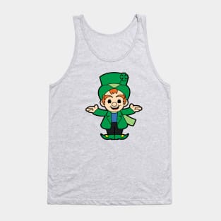 Lucky The Leprechaun Mascot Tank Top